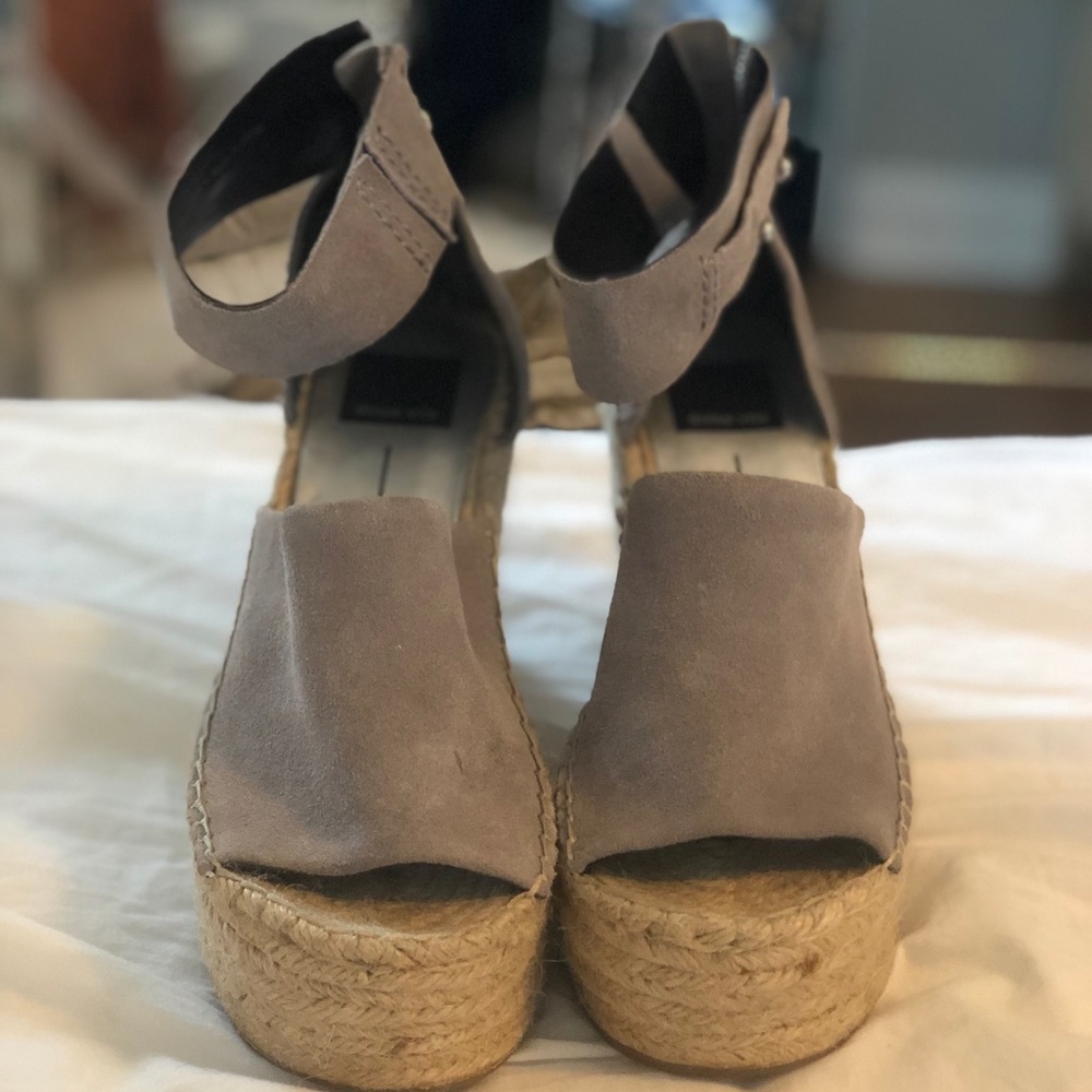 Dolce Vita Espadrille wedges - 6 - Suede Grey